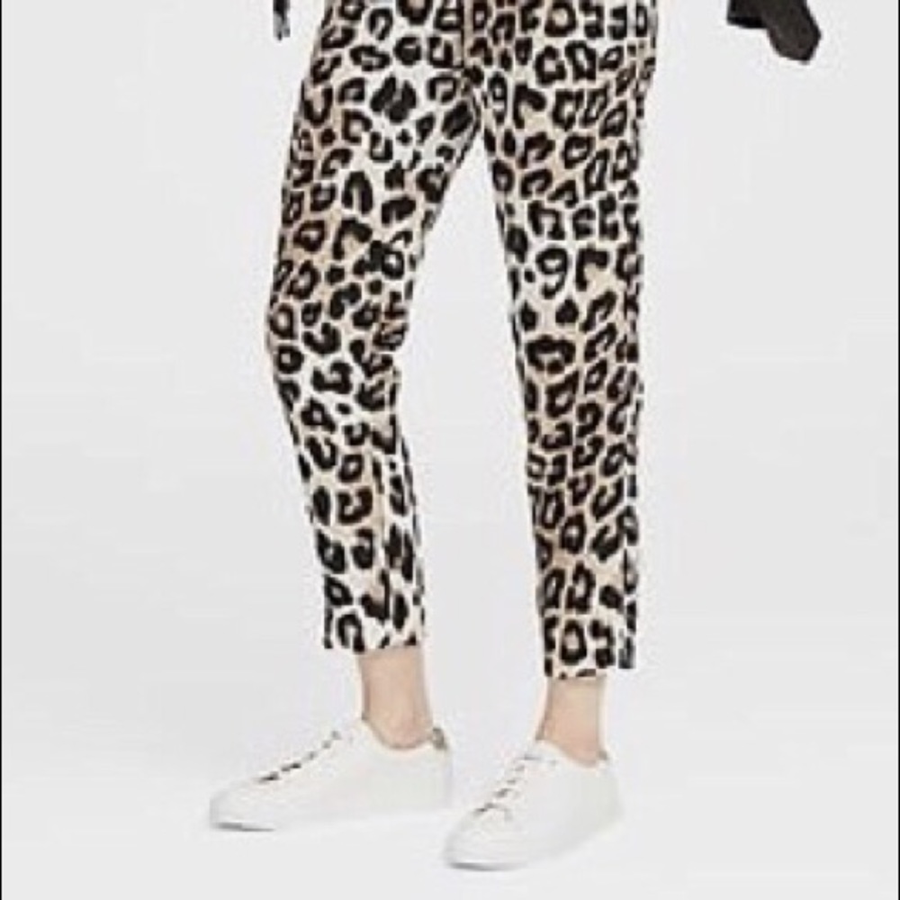 BANANA REPUBLIC Hayden Fit Leopard Ankle Pant S - Picture 2 of 8